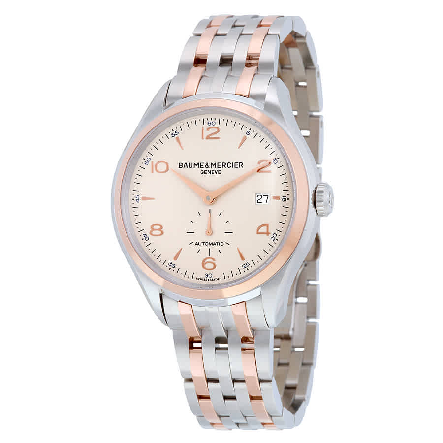 Baume and Mercier Clifton Automatic Silver Dial Two-tone Mens Watch 10140