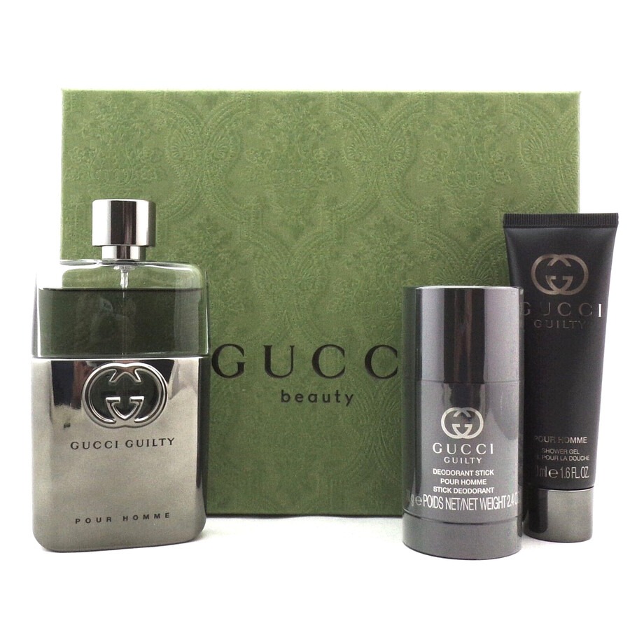 Gucci Mens Guilty Pour Homme Gift Set Fragrances 3616303465063 $95