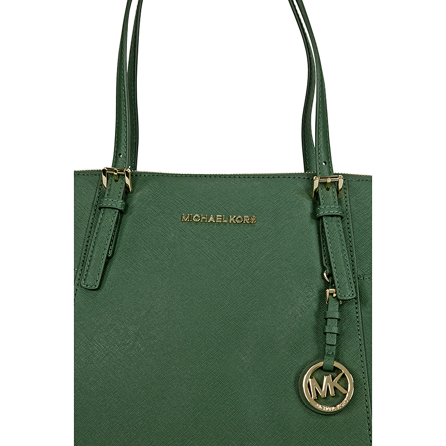 Michael Kors Jet Set Top-Zip Saffiano Leather Tote in Luggage - Medium  30F2GTTT8L-230 885949955167 - Handbags, Jet Set - Jomashop