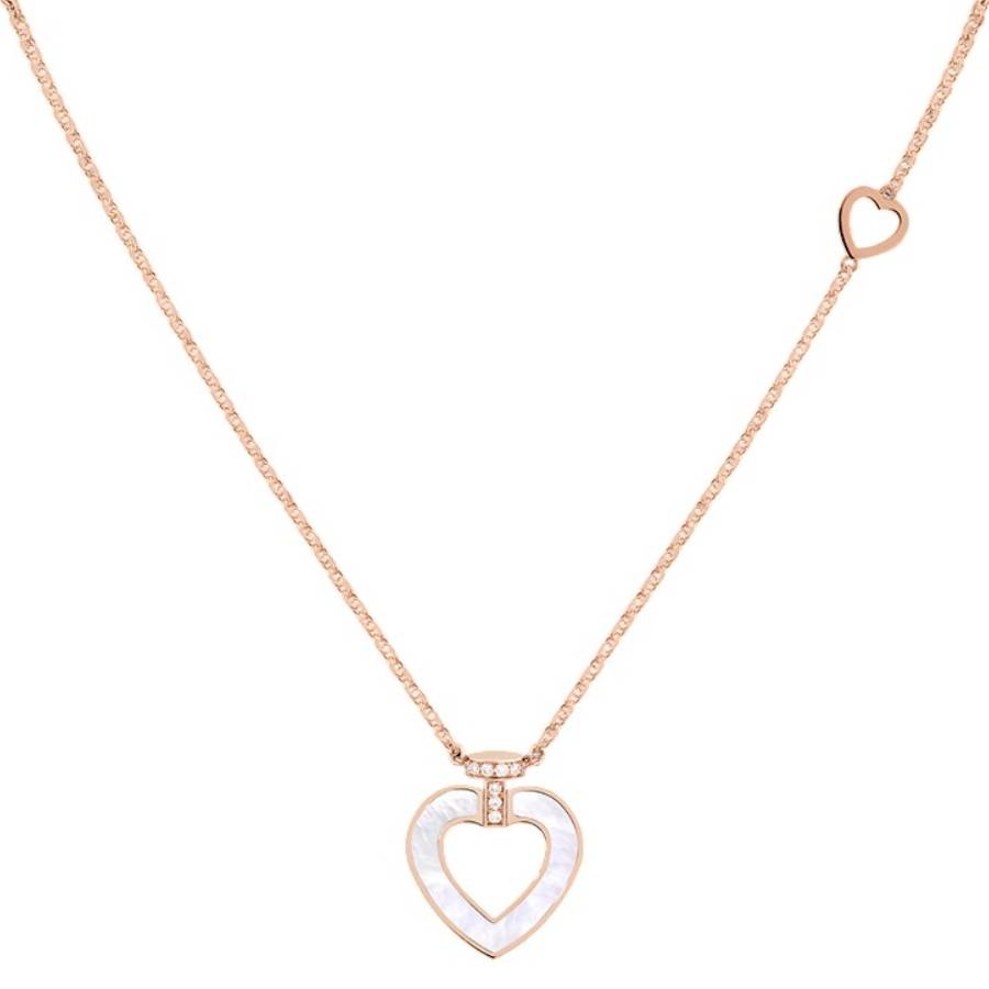 Fred Pretty Woman 18k Rose Gold Diamond Heart Necklace 1798$