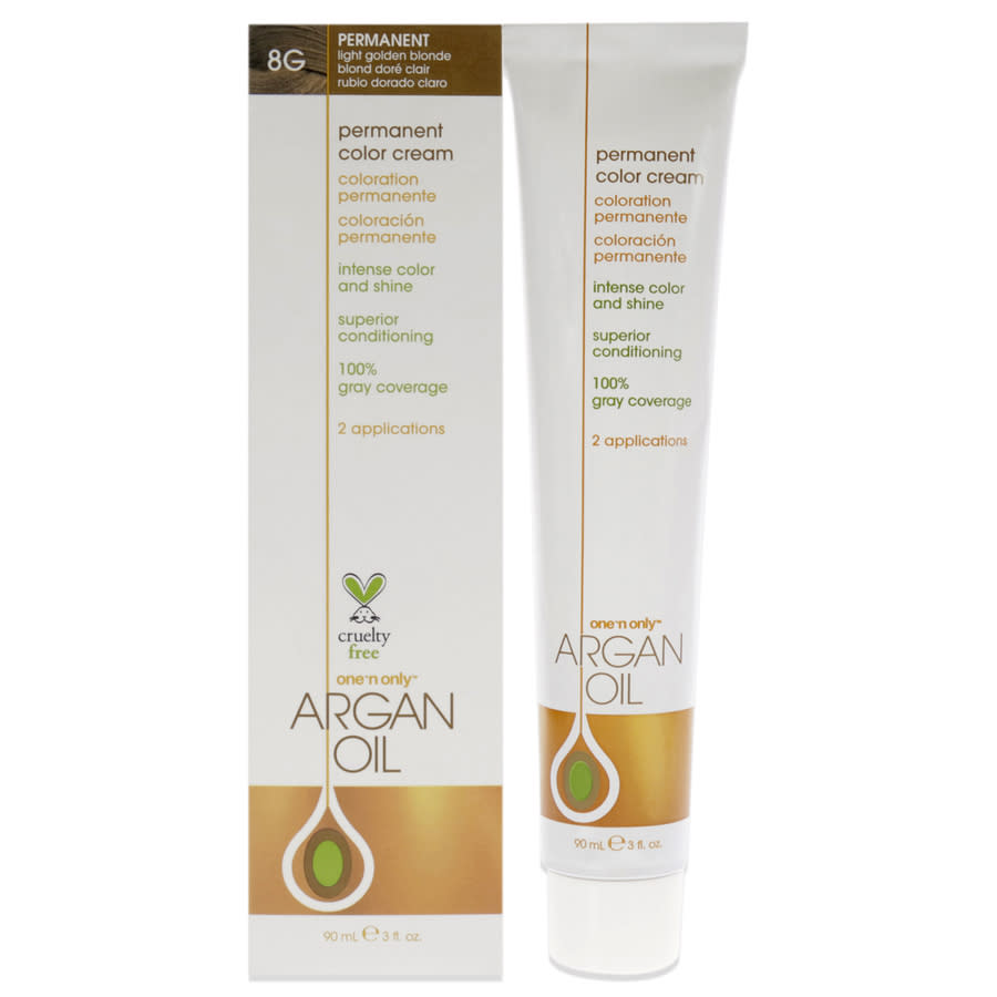 One n Only Argan Oil Permanent Color Cream 3 oz 8G Light Golden Blonde Hair Care 840061000522 13$