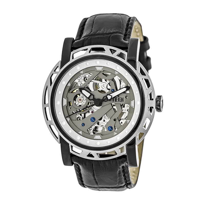 Reign Stavros Black Skeleton Two Tone Mens Watch RN3704