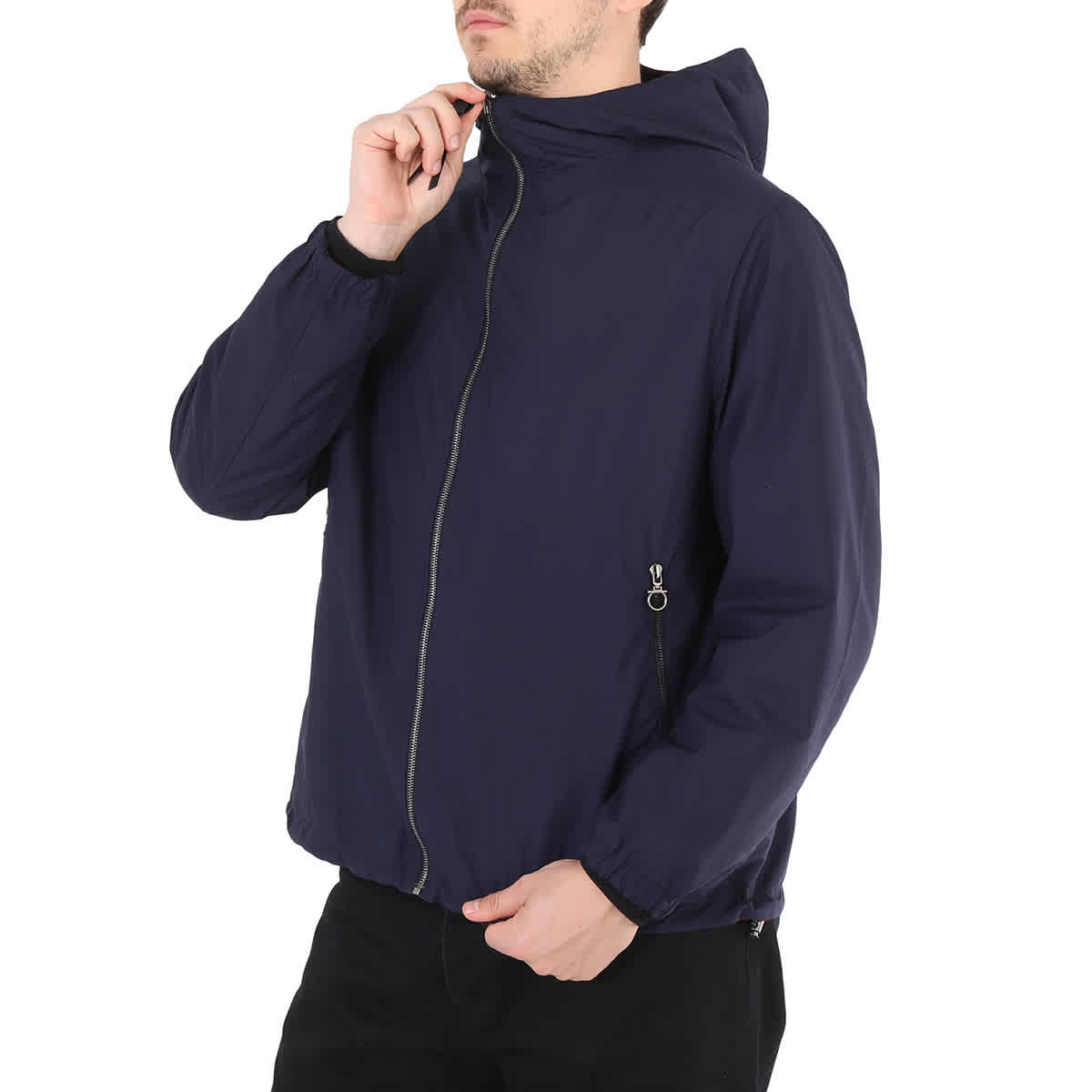 Salvatore Ferragamo Men's Reversible Logo Windbreaker Jacket