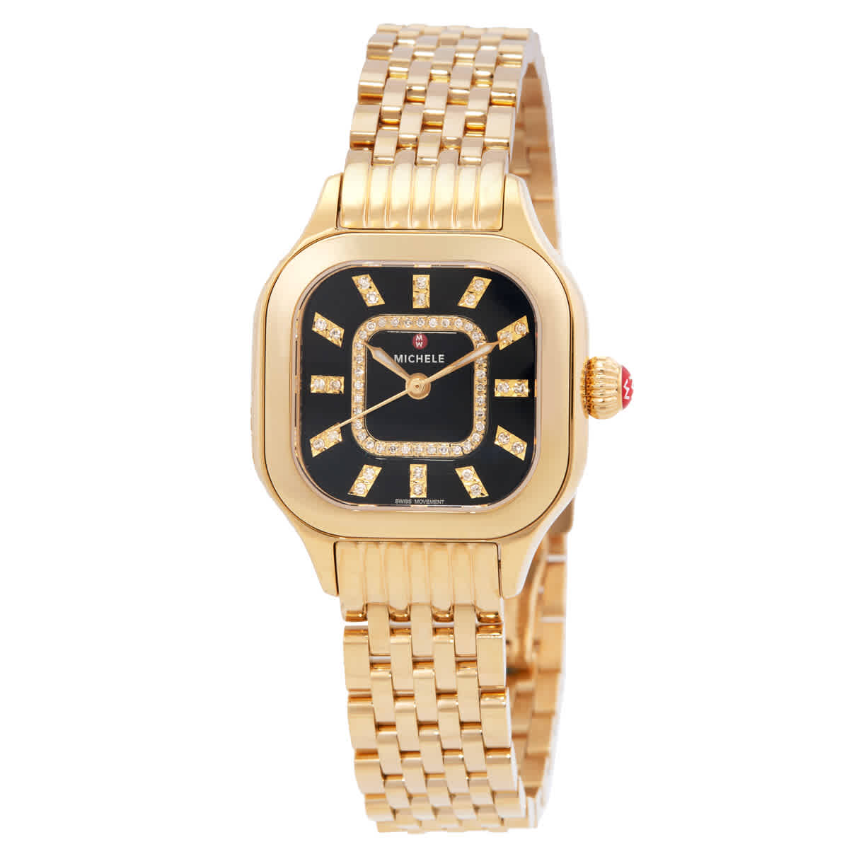 Michele Meggie Quartz Diamond Black Dial Ladies Watch MWW33B000016 1450$