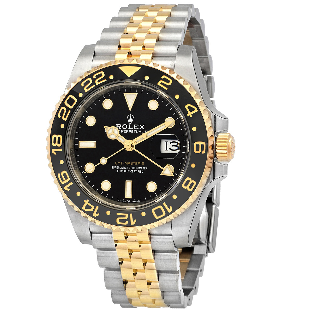 Preowned Rolex GMTMaster II GMT Automatic Chronometer Black Dial Mens Watch 126713GRNR0001