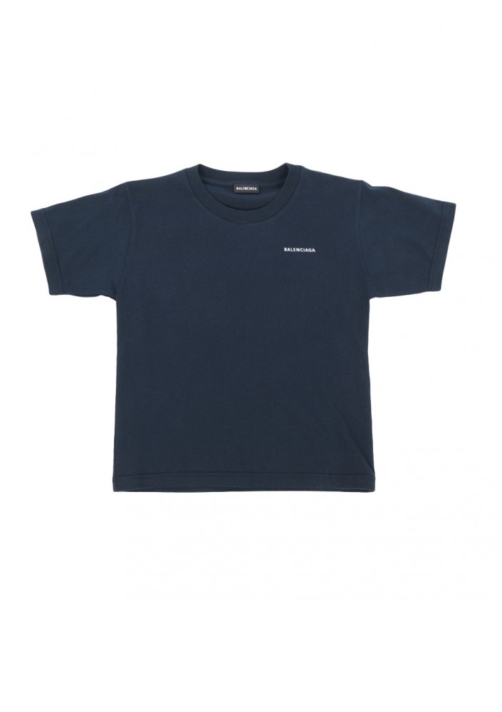 balenciaga blue logo t shirt