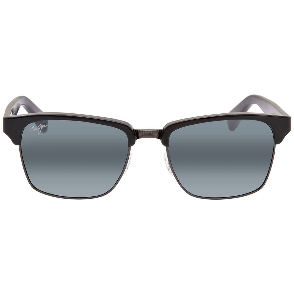 Maui Jim Unisex Sunglass Kawika -  Frame color: Black Shiny/Antique Pewter, Lens color: Neutral Grey Polarized