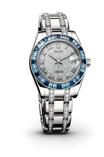 Rolex LadyDatejust Pearlmaster Diamond Pave Dial 18K White Gold DiamondSet Automatic Ladies Watch 81349CRRDPM