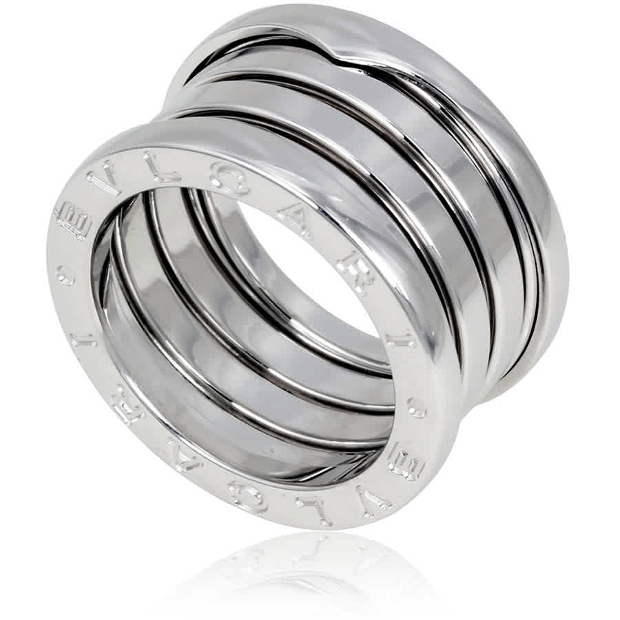 Bvlgari BZero1 18K White Gold 4-Band Ring Brand Size 58 2485$