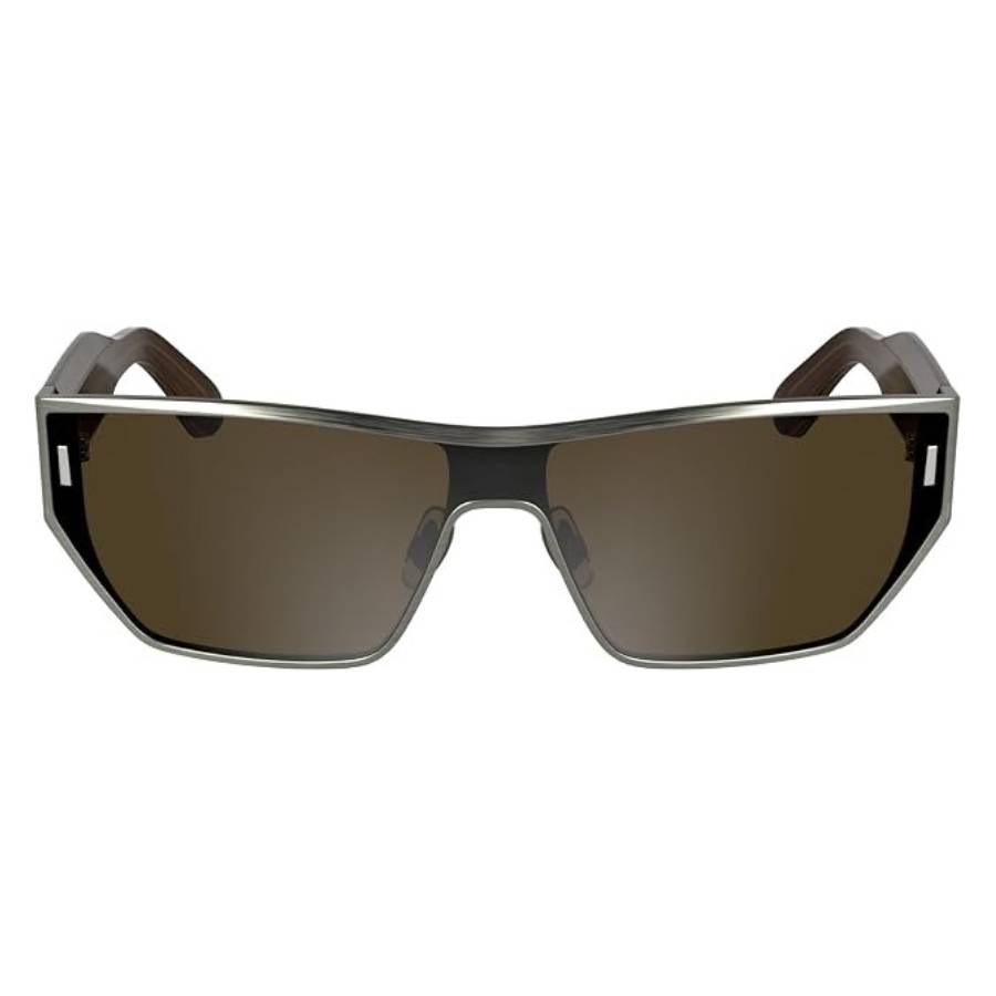 Calvin Klein Brown Shield Unisex Sunglasses CK25102S 071 59