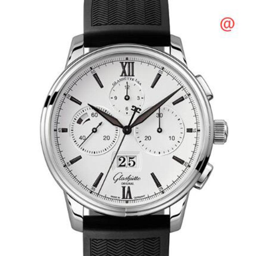 Glashutte Senator Chronograph Automatic White Dial Mens Watch 1-37-01-05-02-33