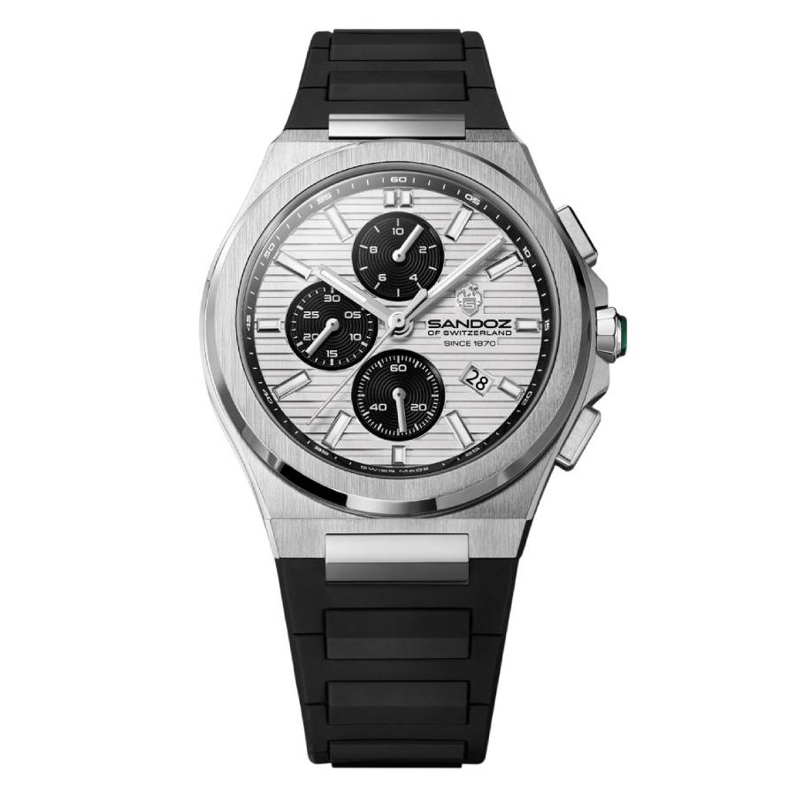 Sandoz Chanet Chronograph Quartz Silver Dial Mens Watch SZWGO0000828