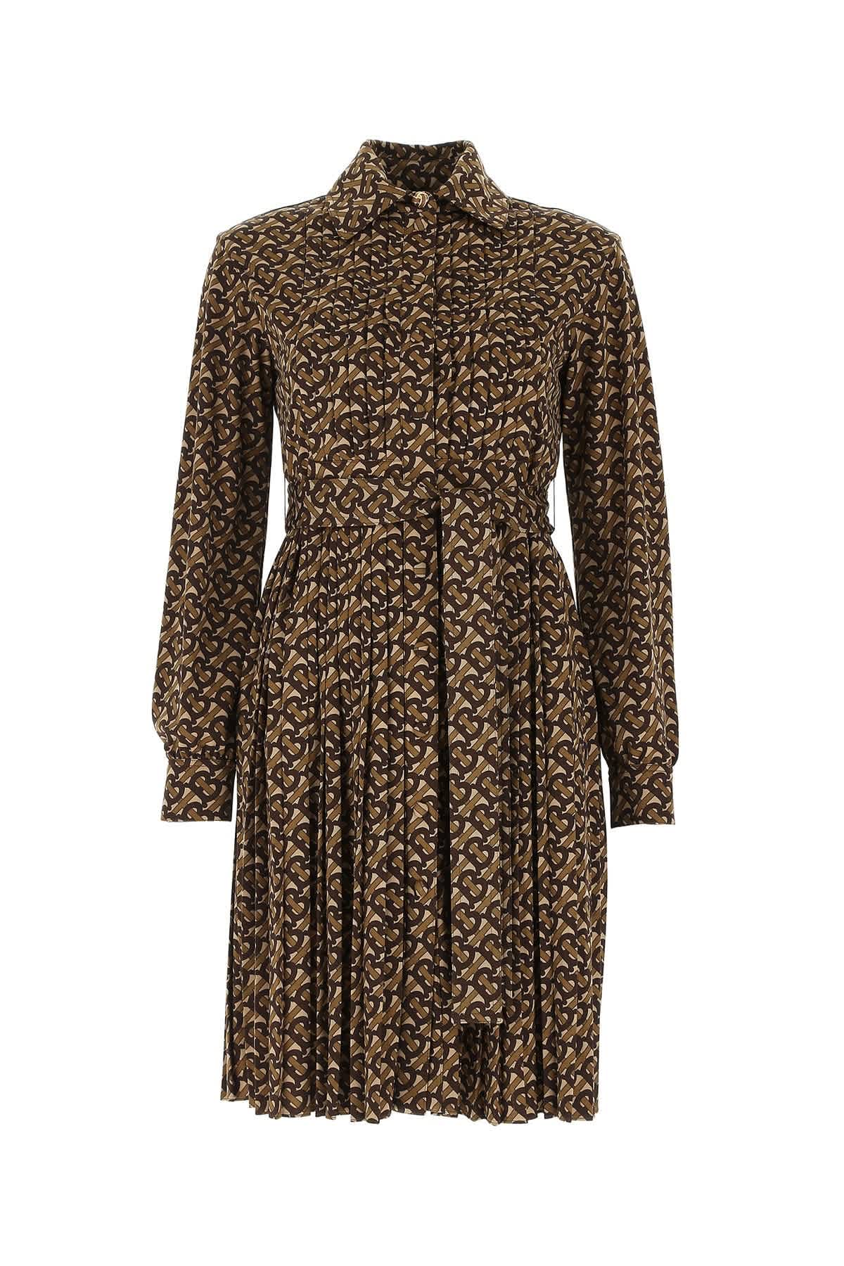 Burberry Brown Printed Polyester Chemisier Dress | eBay