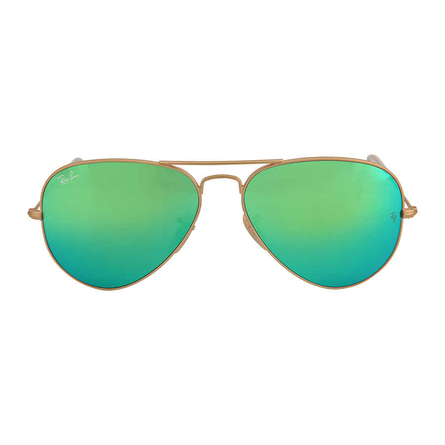 Ray Ban Aviator Arista Green with Mirrored Lenses 58 mm Sunglasses ...