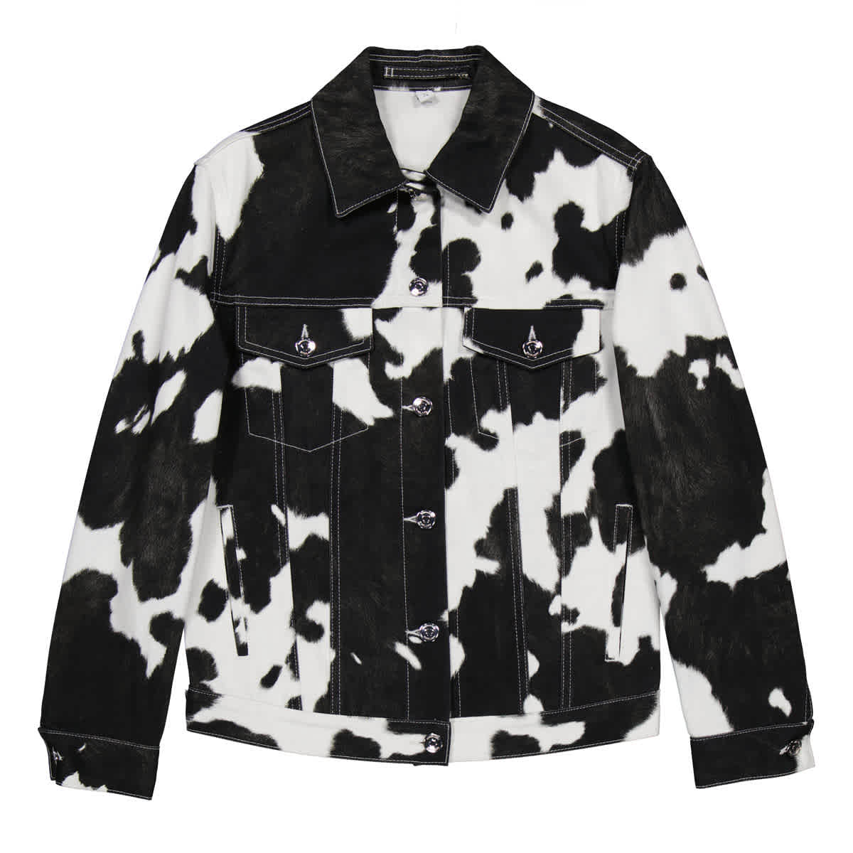 Cow store print denim