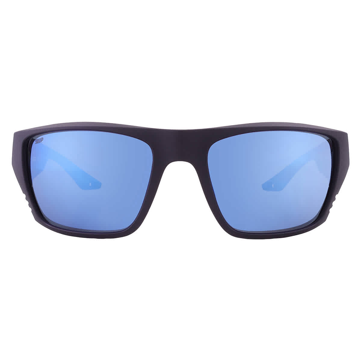 Costa Del Mar Finlet Matte Black Frame Blue Mirror 580P Lens 06S9118-91180759 in Matte Black/blue Mirror