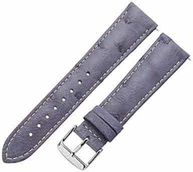 Hadley Roma Unisex 21 mm Leather Watch Band 21OS23C-GRAY 40$
