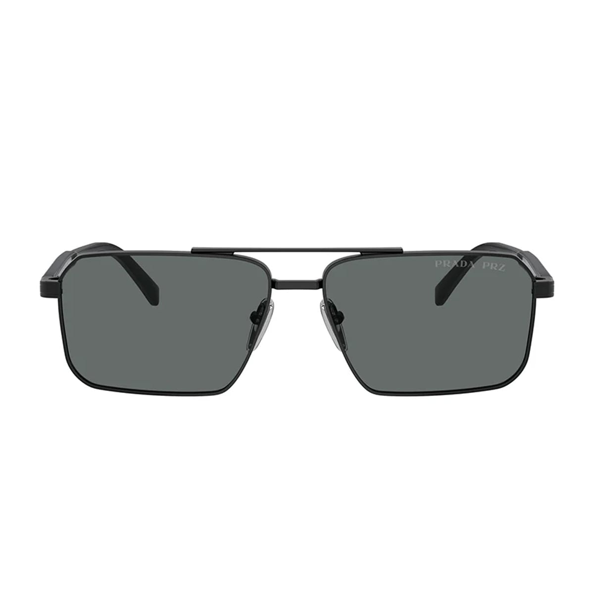 Prada Man Sunglass PR A57S -  Frame color: Black, Lens color: Dark Grey Polarized
