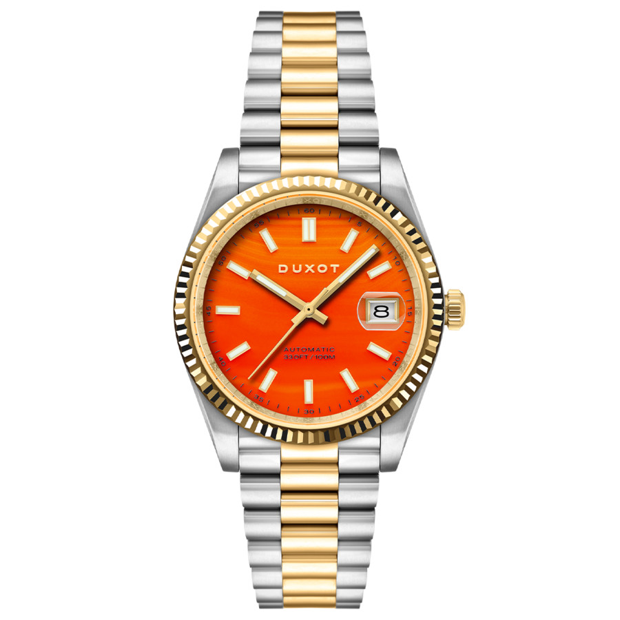 Duxot Marcel Automatic Orange Dial Mens Watch DX-2059-GG