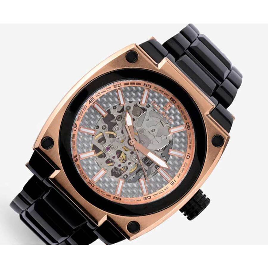 Polanti Torque Ii Auto Silver-tone Dial Mens Watch PLT2001-RGBK