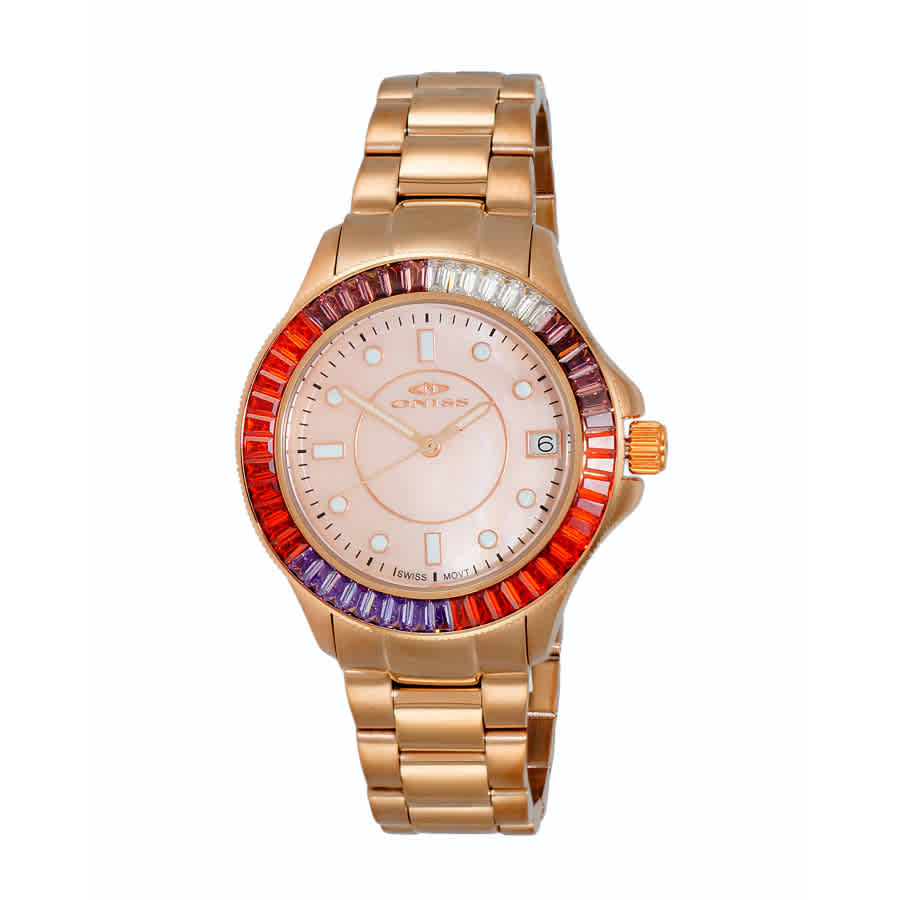 Oniss ON7324 Rose Gold ToneDial Ladies Watch ONJ7324-030SAL-BNSC