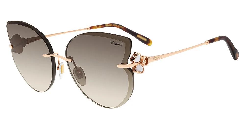 Chopard Brown Gradient Butterfly Ladies Sunglasses SCHL90V 08FC 61