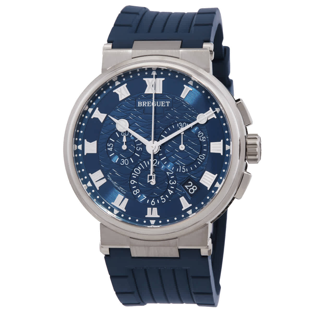 Breguet Marine Chronograph Automatic Blue Dial Mens Watch 5527bb/y2/5wv