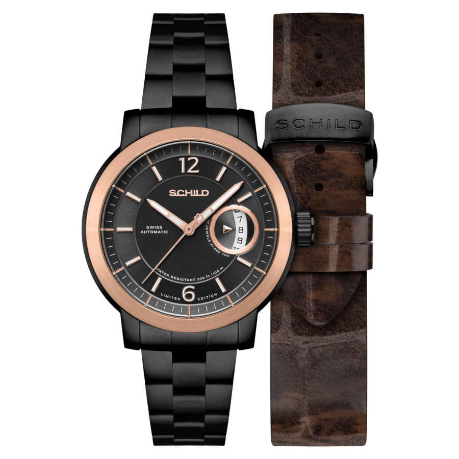 Schild Heinrich Minimal Automatic Black Dial Mens Watch SC-1015-44 540$