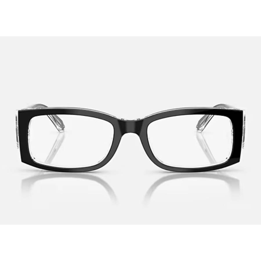 Ray-Ban Miriam Optics Eyeglasses Black On Transparent Frame Clear Lenses Polarized 54-19
