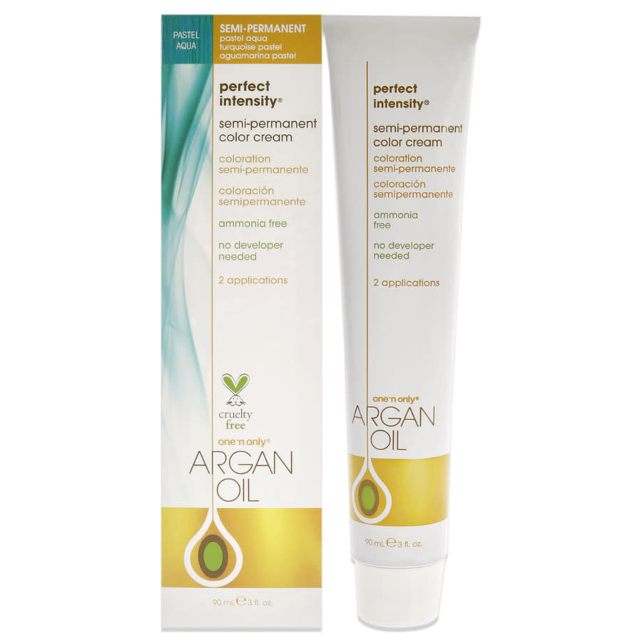 One n Only Argan Oil Perfect Intensity Semi-Permanent Color Cream 3 oz Pastel Aqua Hair Care 840061000898
