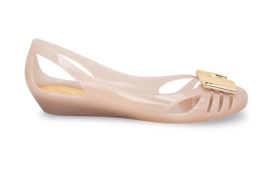 salvatore ferragamo vara bow jelly ballet flats