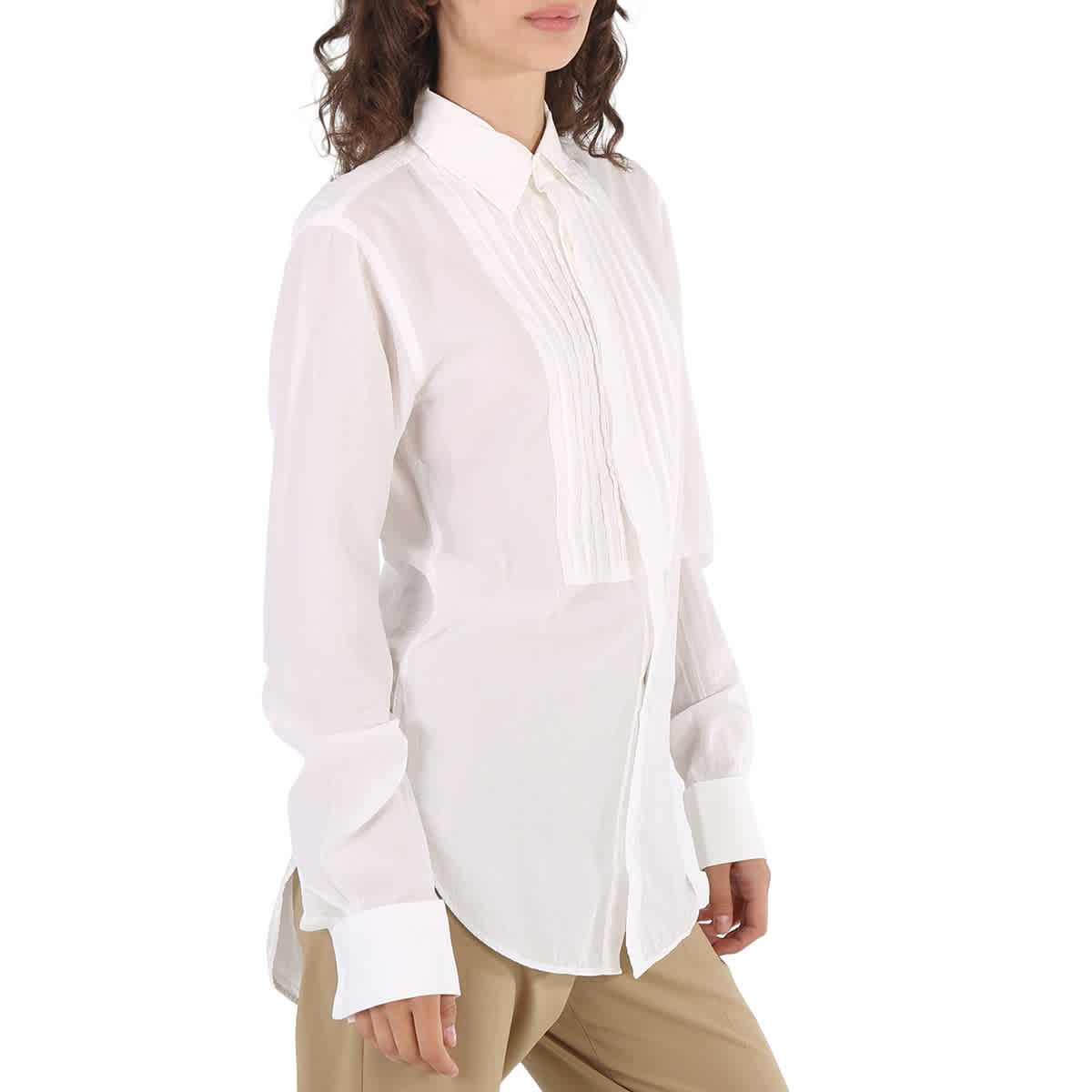 Burberry white top shirt womens