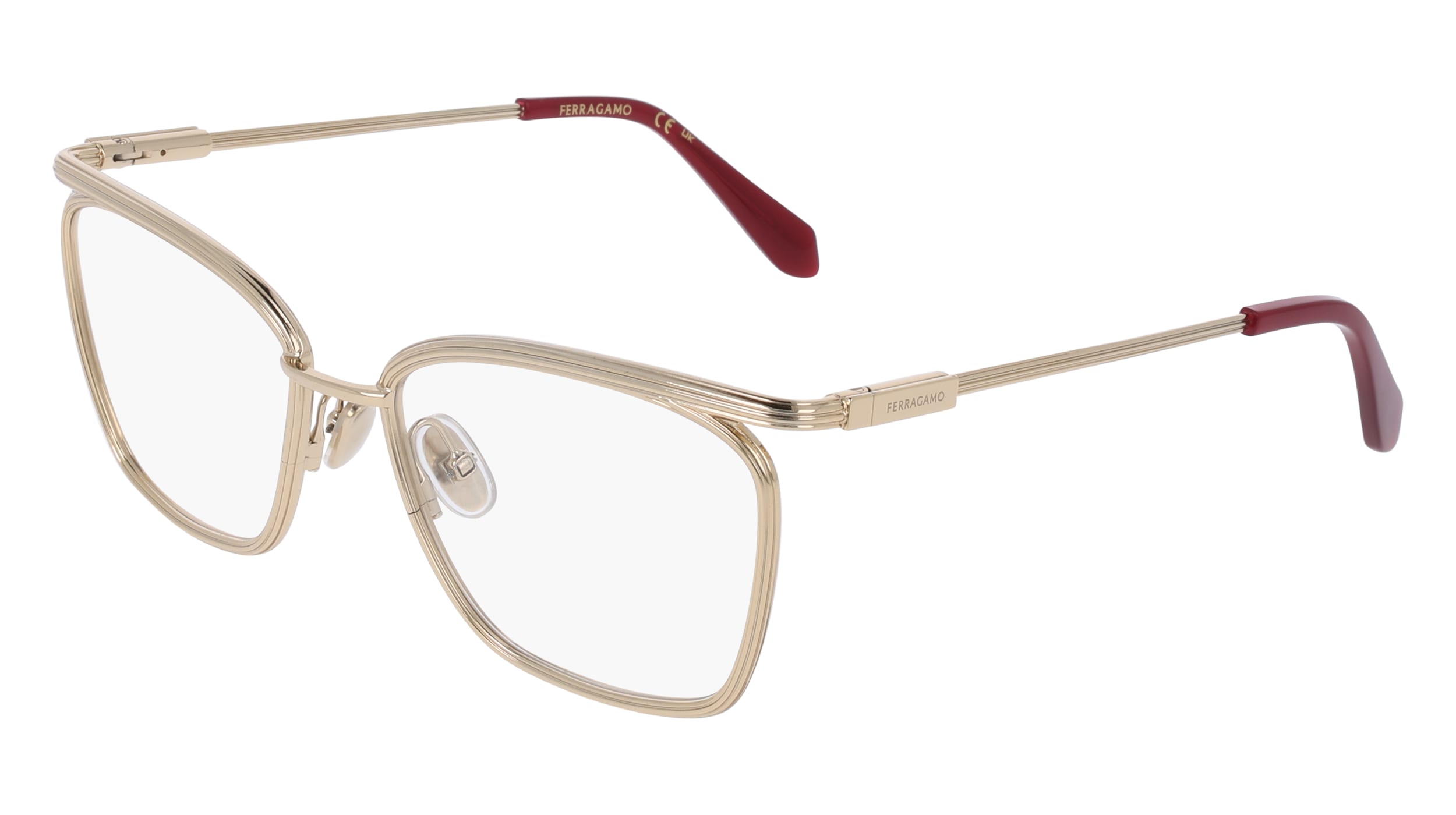 Ferragamo Demo Square Ladies Eyeglasses SF2235 710 55 70$
