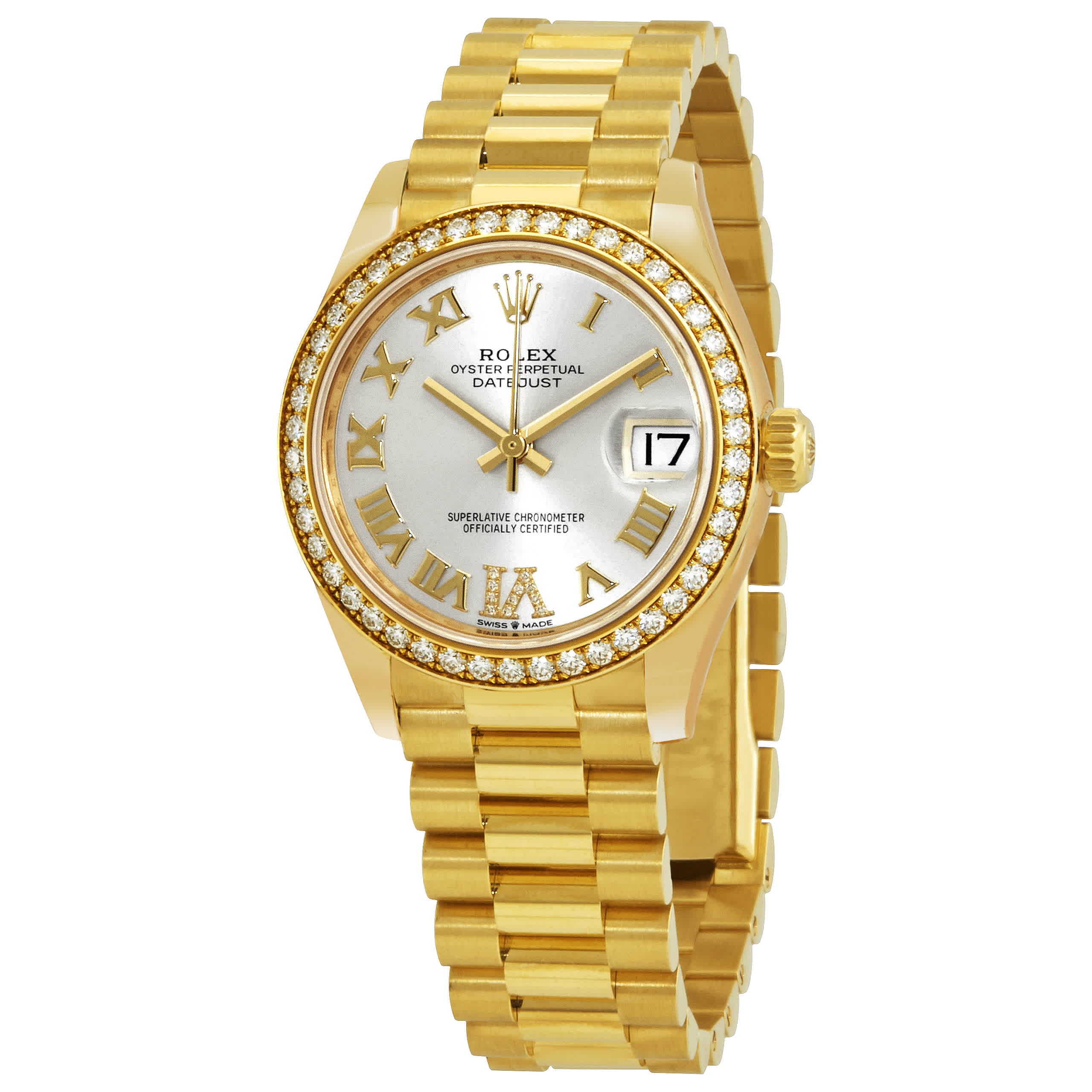 Rolex Datejust 31 Automatic Diamond Silver Dial Ladies Watch 278288SRDP