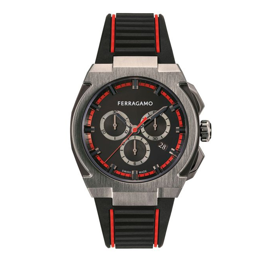 Ferragamo Edge Chronograph Quartz Black Dial Mens Watch SFK200323 339$