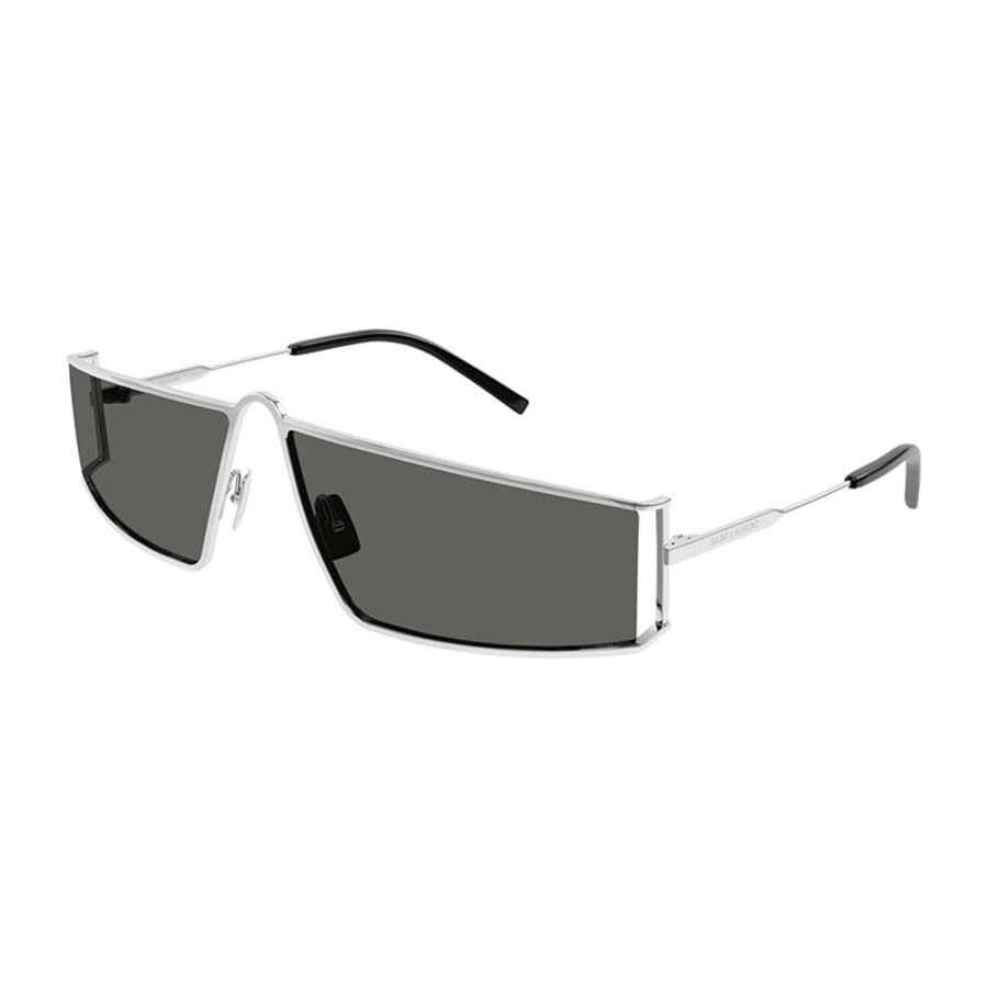 Saint Laurent Ladies Black Rectangular Sunglasses SL606 002