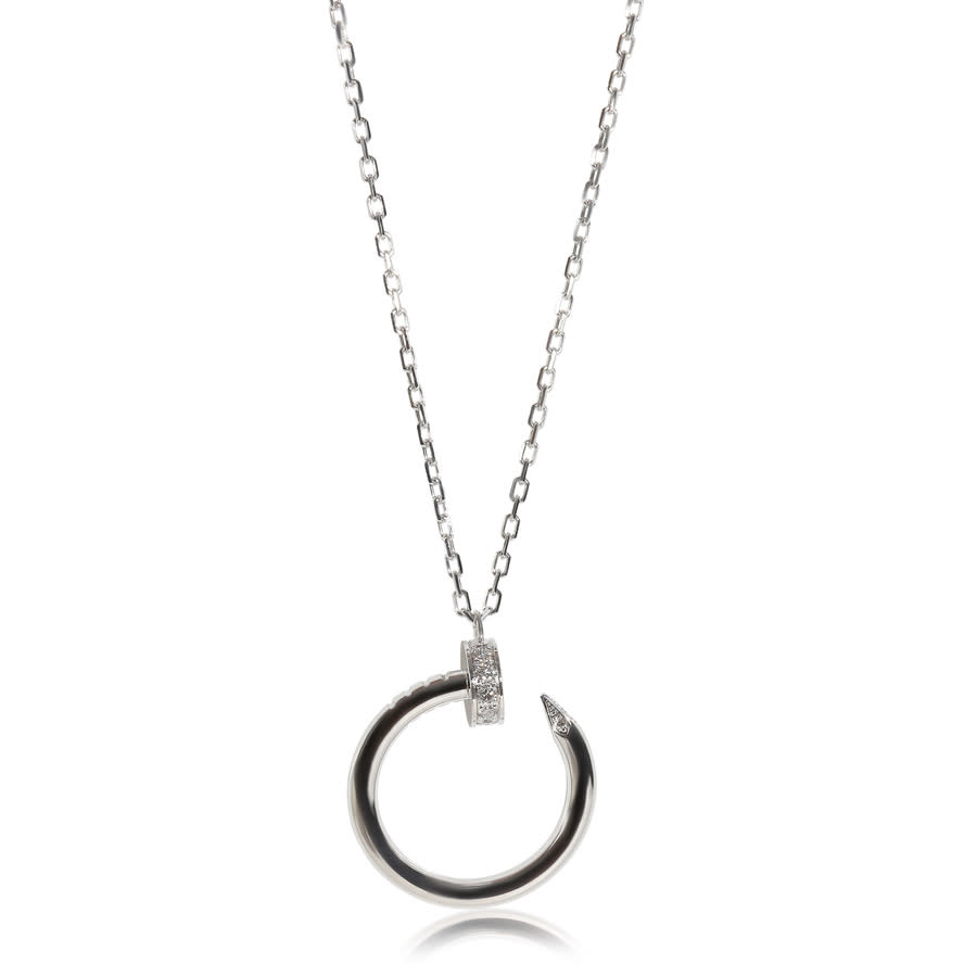 Pre-Owned Cartier White Gold Diamond Juste Un Clou Pendant 4775$