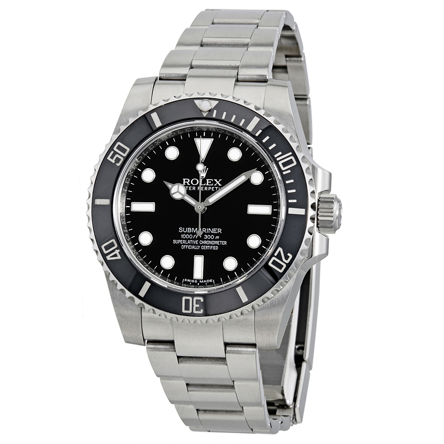 Preowned Rolex Submariner Automatic Chronometer Black Dial Mens Watch 114060 BKSO