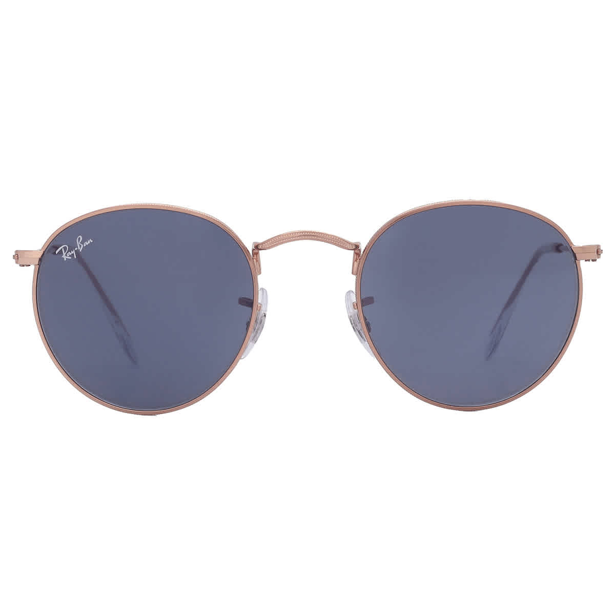Ray-Ban Unisex Sunglass Round Metal Rose Gold -  Frame color: Rose Gold, Lens color: Blue