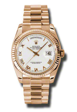 Rolex DayDate White Dial 18K Everose Gold President Automatic Mens Watch 118235WRP
