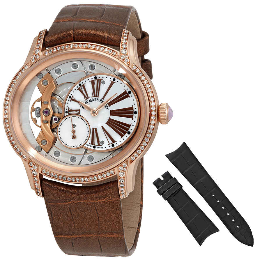 Audemars Piguet Millenary White Mother Of Pearl Dial Ladies 18 Carat Pink Gold Watch 77247ORZZA812CR01 30475$