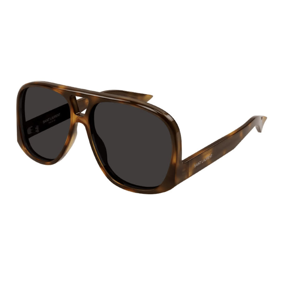 Saint Laurent Unisex Black Aviator Sunglasses SL652/F 002