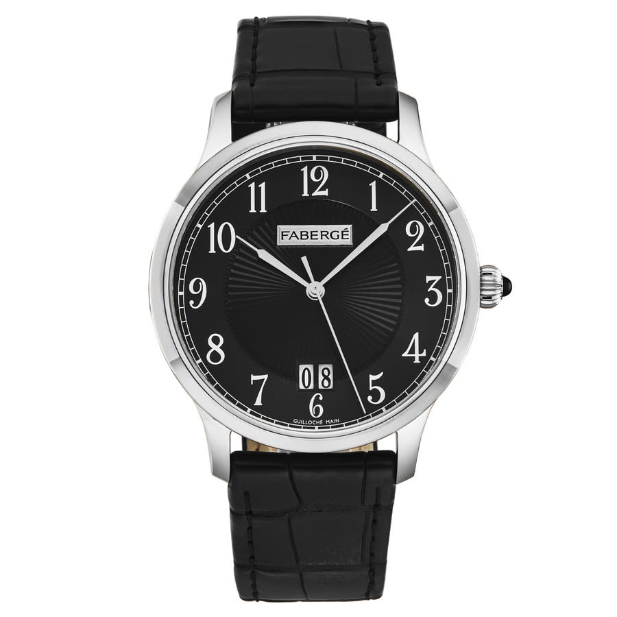 Faberge Agathon Automatic Black Dial Mens Watch FAB-206