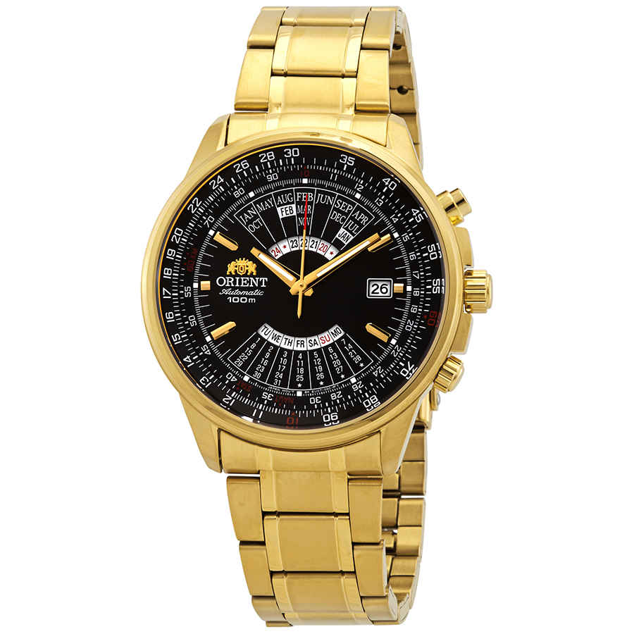 Orient Multi Year Calendar Perpetual World Time Automatic Black Dial