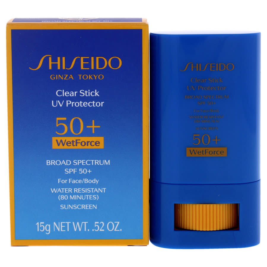 Clear Stick UV Protector WetForce SPF 50 by Shiseido for Unisex - 0.52 oz Sunscreen