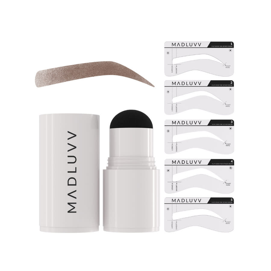 Madluvv Ladies Brow Stamp Kit 1 oz Medium Brown Gift Set Makeup 632726057497 35$