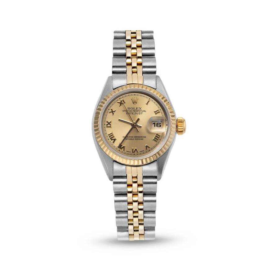 Preowned Rolex Datejust Automatic Chronometer Champagne Dial Ladies Watch 79173 CRJ