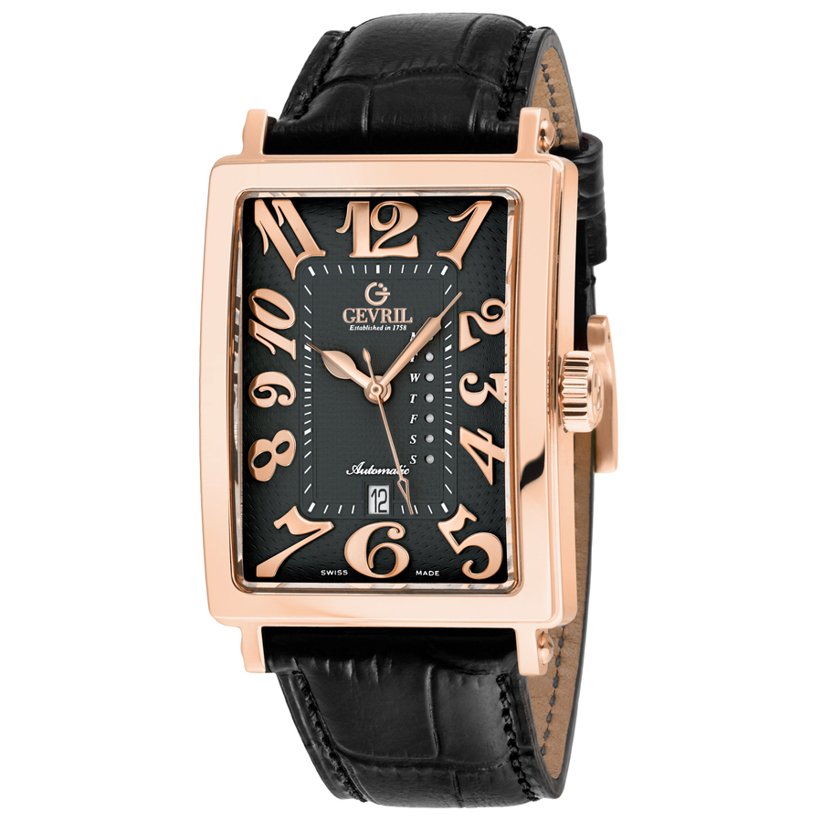 Gevril Avenue Of Americas Automatic Black Dial Mens Watch 15212