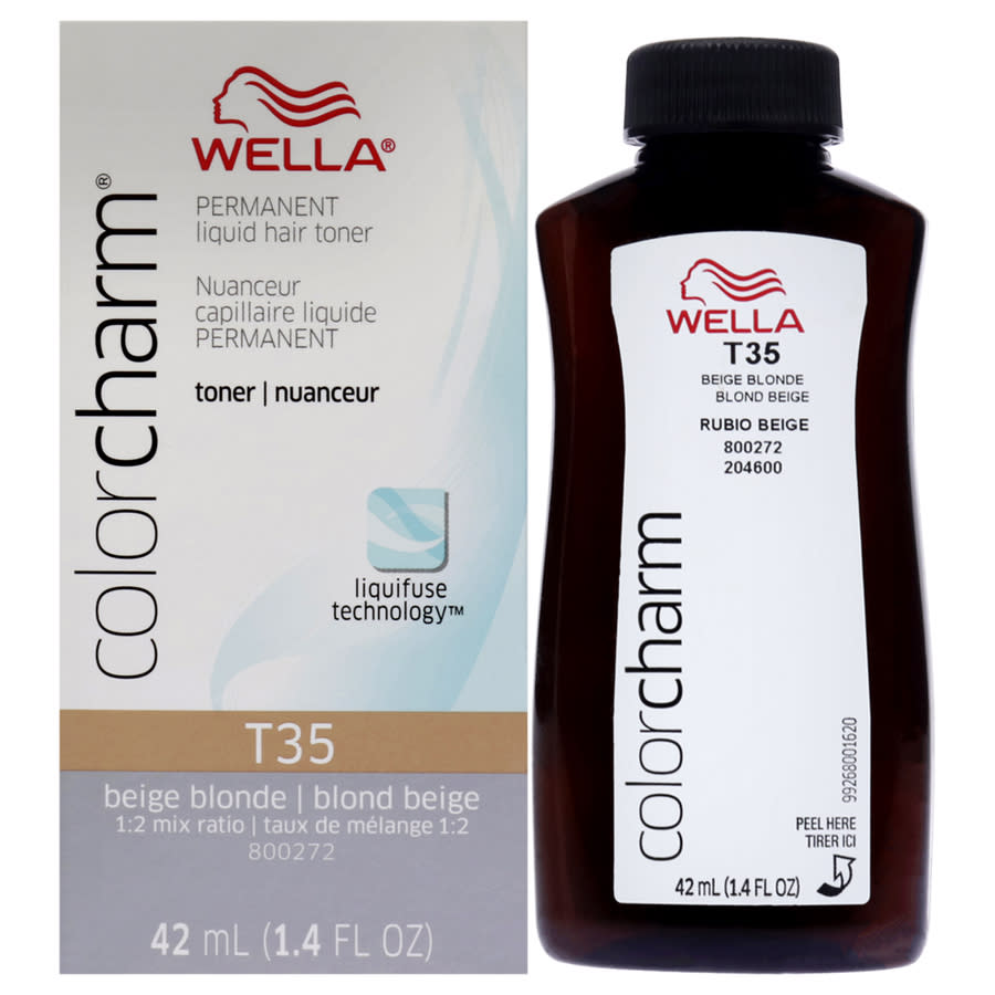 Wella Ladies Color Charm Permanent Liquid Toner 1.4 Oz T35 Beige Blonde Hair Care 843711417756