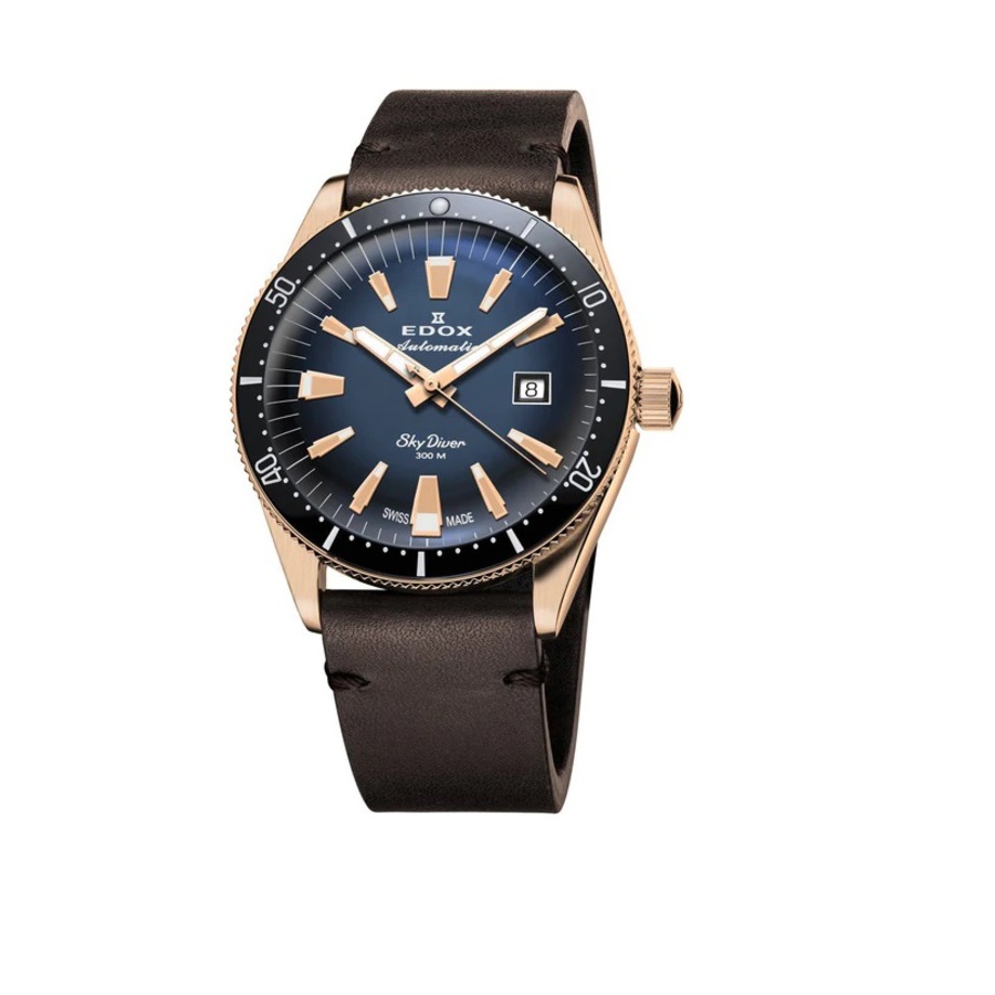 Edox Skydiver Date Automatic Blue Dial Mens Watch 80126 BRN BUIDR 998$